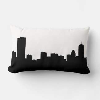 Coussin Rectangle Fond DIY silhouette de la skyline de Boston
