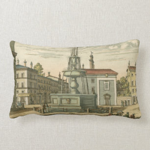 Coussin Rectangle Fontaine italienne dans la place par Falda