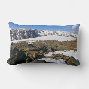 Coussin Rectangle Fonte de neige sur les Rocheuses