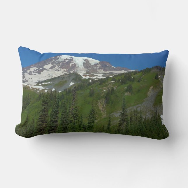 Coussin Rectangle Fonte glaciaire au mont Rainier (Recto)
