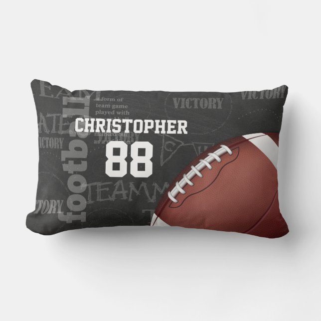 Coussin Rectangle Football américain personnalisé de tableau (Recto)