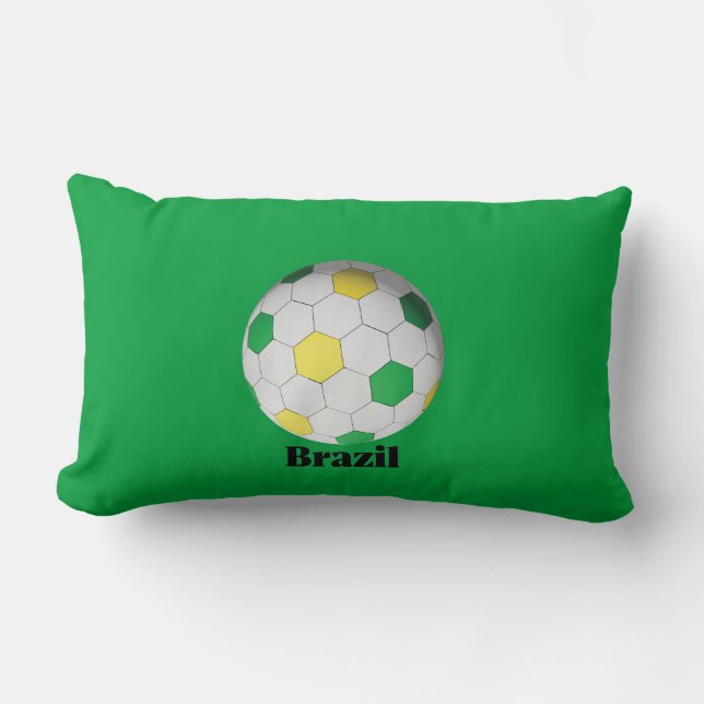 Coussin Rectangle Football du Brésil (Recto)