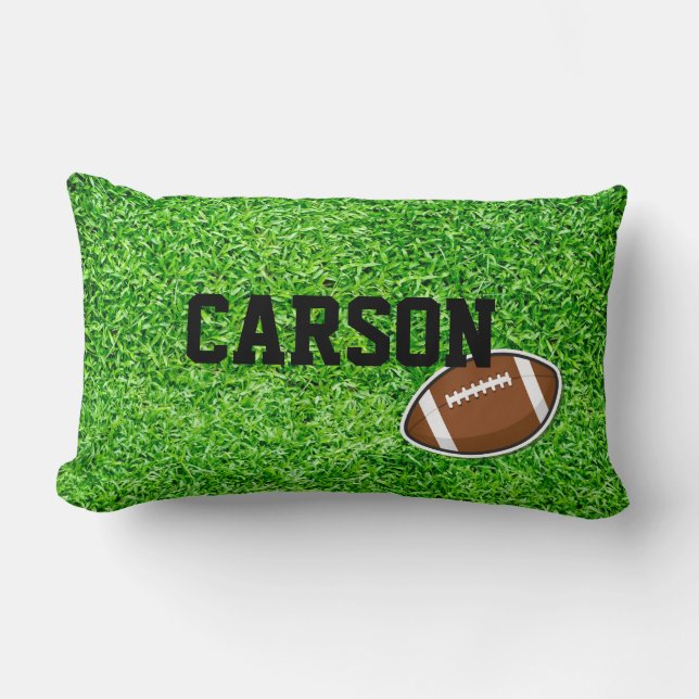 Coussin Rectangle Football Field Gris Sports NOM Ball Fun (Recto)