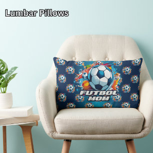 Coussin Rectangle Football Maman Motif de balle de football