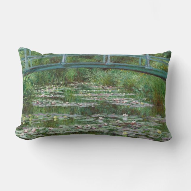 Coussin Rectangle Footbridge Claude Monet Art français (Recto)