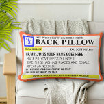 Coussin Rectangle Force de prescription drôle<br><div class="desc">Grande conception de étiquette de prescription pour ce loup lombaire amusant</div>