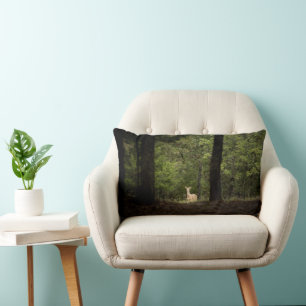 Coussin Rectangle Forest A White Tailed Deer in the Woods