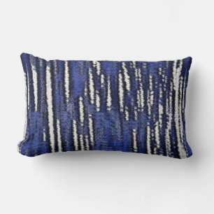Coussin Rectangle Forêt Abstraite Royale-Bleue