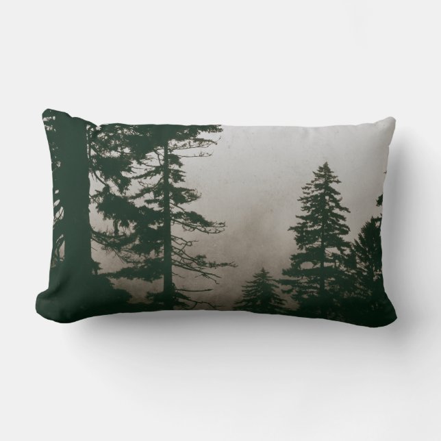 Coussin Rectangle Forêt Bois Pine Arbre paysage (Recto)