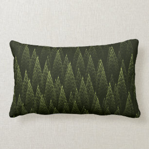 Coussin Rectangle Forêt de conifères fractale