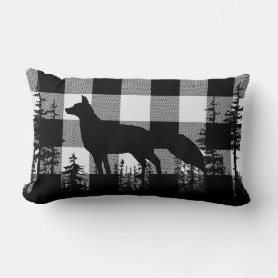 Coussin Rectangle Forêt de pins de Buffalo blanc Plaid Forêt de pin 