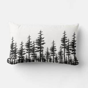 Coussin Rectangle Forêt forestière de pins noirs et blancs de l'Est