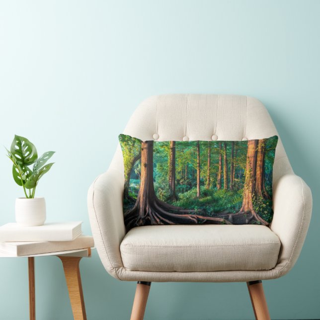 Coussin Rectangle Forêt | Végétation et forêt (Chaise)