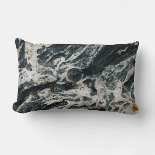Coussin Rectangle Formation de roches blanches et noires