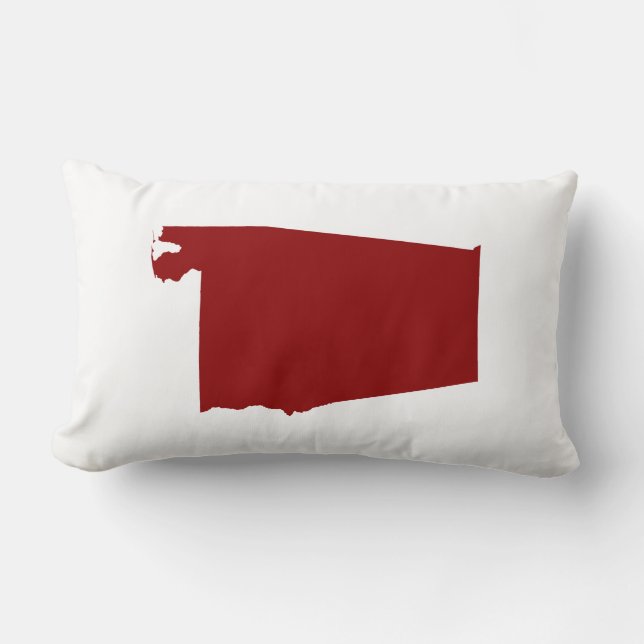 Coussin Rectangle Forme d'Alabama rouge foncé (Recto)