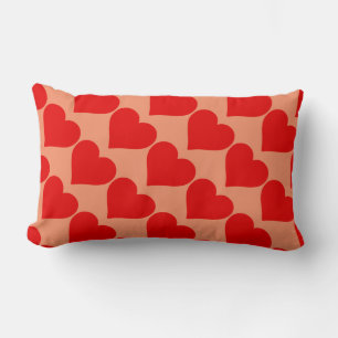 Coussin Rectangle Forme de cœur rouge amour classique minimalisme