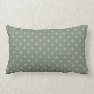 Coussin Rectangle Formes de diamant d'olive et de vert sauge