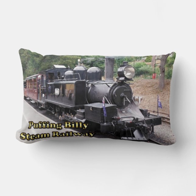 Coussin Rectangle Fouffler Billy Train à vapeur historique en Austra (Recto)