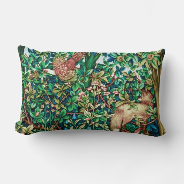 Coussin Rectangle Fox de William Morris et copie de tapisserie de (Recto)