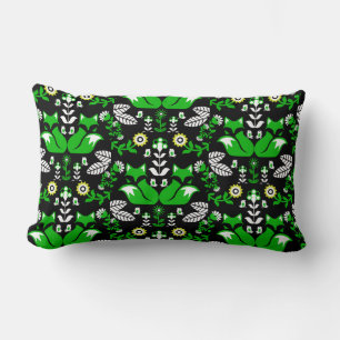 Coussin Rectangle Fox Nordic Scandinavian Folk Art nappe