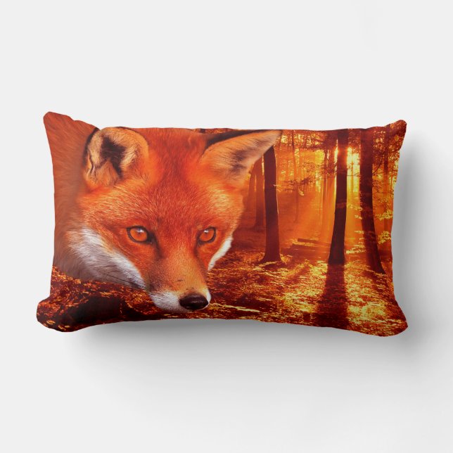 Coussin Rectangle Fox rouge (Recto)