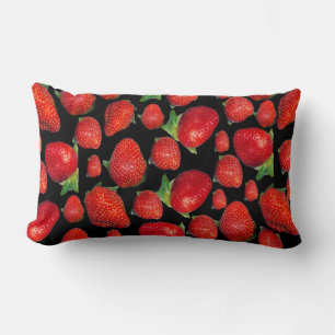Coussin Rectangle Framboises Red Delicious, poushion Lumbar