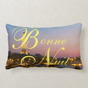 Coussin Rectangle Français Paris de bonne nuit de Bonne Nuit au
