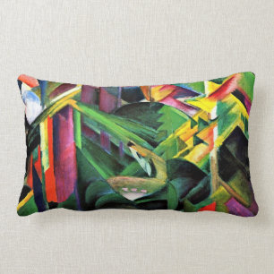 Coussin Rectangle Franz Marc : Le cerf dans un jardin de monastères