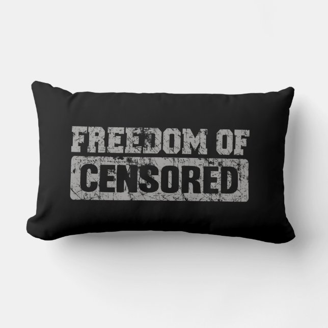 Coussin Rectangle Freedom of Speech Maybe (Recto)