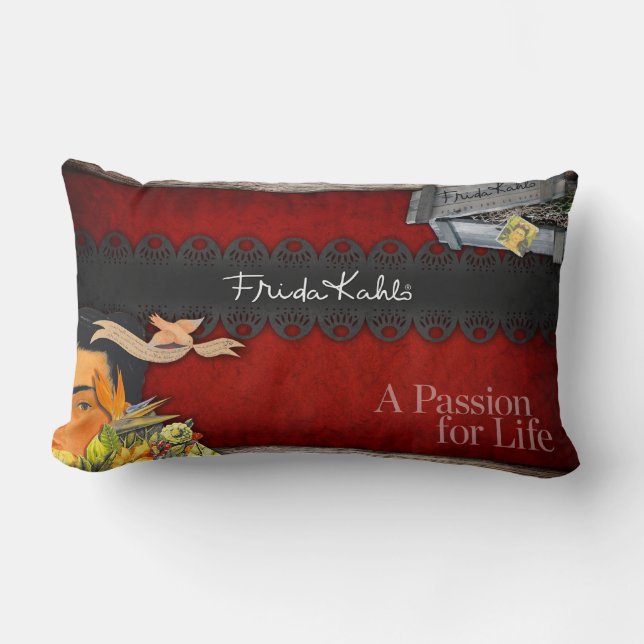 Coussin Rectangle Frida Kahlo - Passion pour la vie (Recto)
