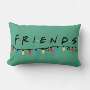 Coussin Rectangle FRIENDS™   Logo des lumières de Noël
