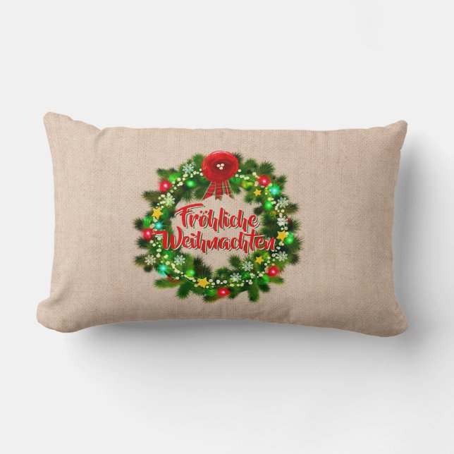 Coussin Rectangle Frohe Weihnachten Kissen Christmas (Recto)