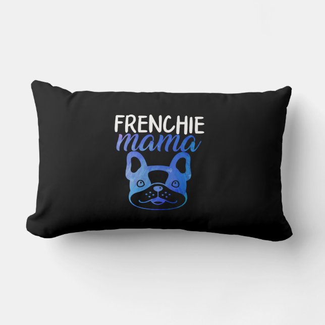 Coussin Rectangle Front Mama | French Bulldog | Cadeau de chien (Recto)