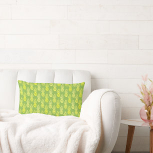 Coussin Rectangle Fruits d'ananas verts colorés d'été