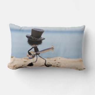 Coussin Rectangle Fubby guitariste avec chapeau look alike Slash.