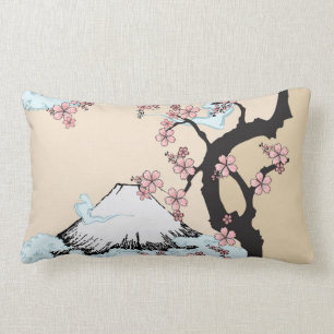 Coussin Rectangle Fuji et Sakura : 	Coussin lombaire 13" de