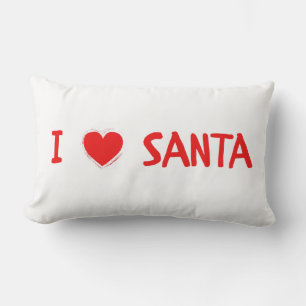 Coussin Rectangle Fun Red Christmas I Love Père Noël Heart