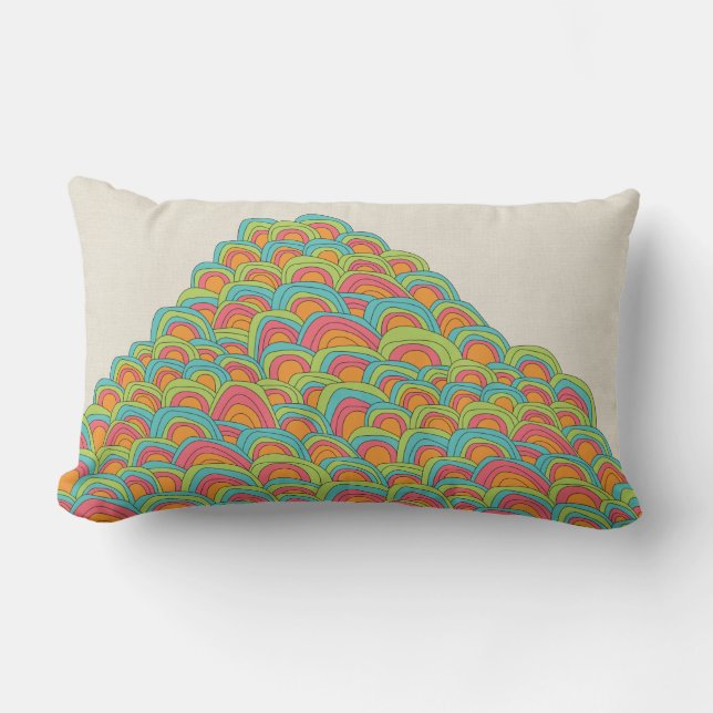 Coussin Rectangle Funky Hill Designer Jetez l'oreiller (Recto)