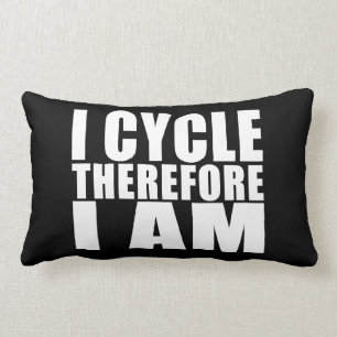 Coussin Rectangle Funny Cyclists Cite Des Blagues : I Cycle Donc I