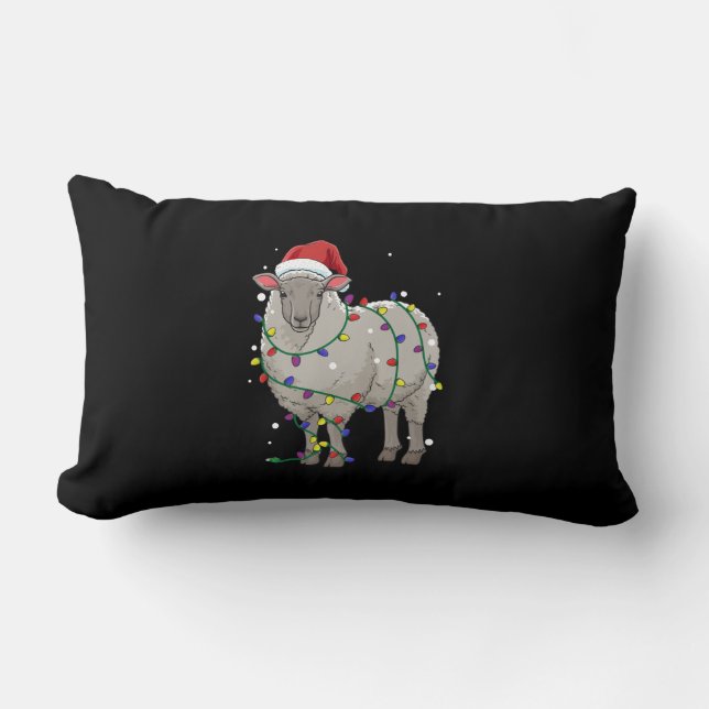 Coussin Rectangle Funny Sheep Christmas | Venin de Santa Claus (Recto)