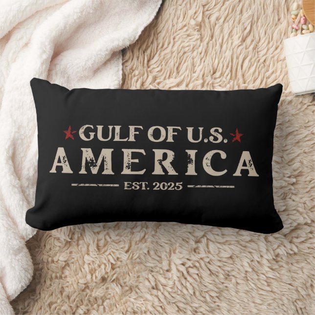 Coussin Rectangle Funny Trump Golfe Des USA Amérique 2025 4 juillet (Couverture)