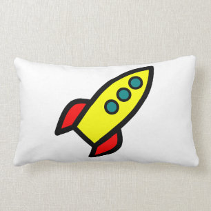 Coussin Rectangle Fusée de dessin animé