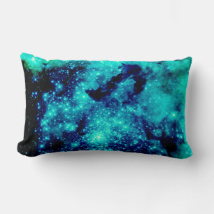 Coussin Rectangle Galaxie turquoise