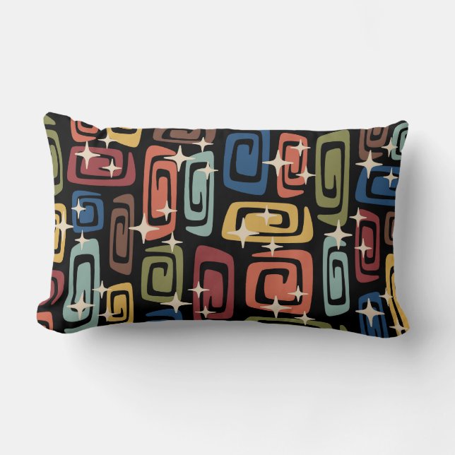 Coussin Rectangle Galaxies cosmiques modernes du milieu du siècle (Recto)