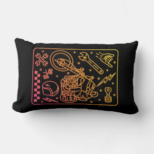 Coussin Rectangle Garage de moto personnalisé 3