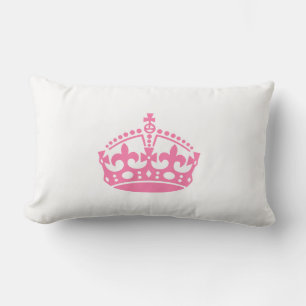 Coussin Rectangle Gardez calme couronne rose de victoire