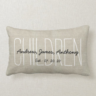 Coussin Rectangle Gardiens personnalisés pour les enfants à l'oeil d