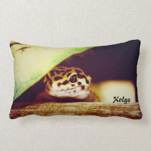 Coussin Rectangle Gecko de léopard