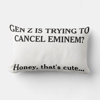 Coussin Rectangle "Gen Z's trying to cancel Eminem?"
