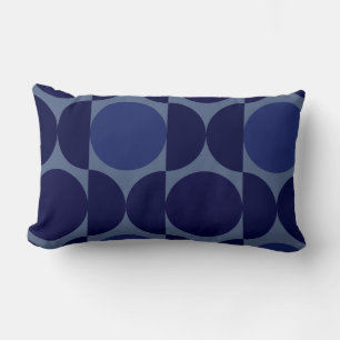 Coussin Rectangle Géométrique bleu rétro